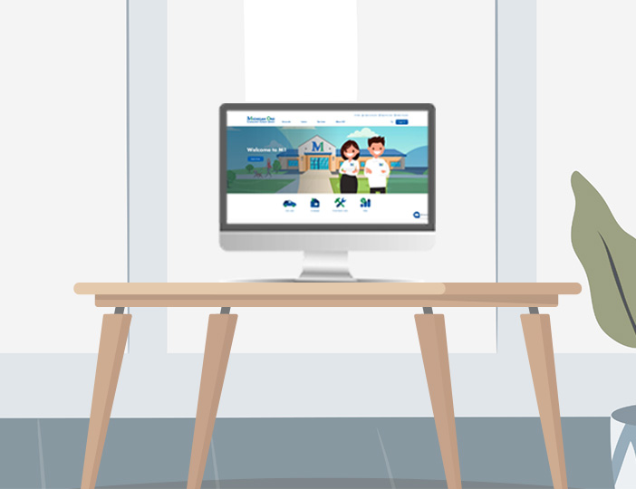 computer with website