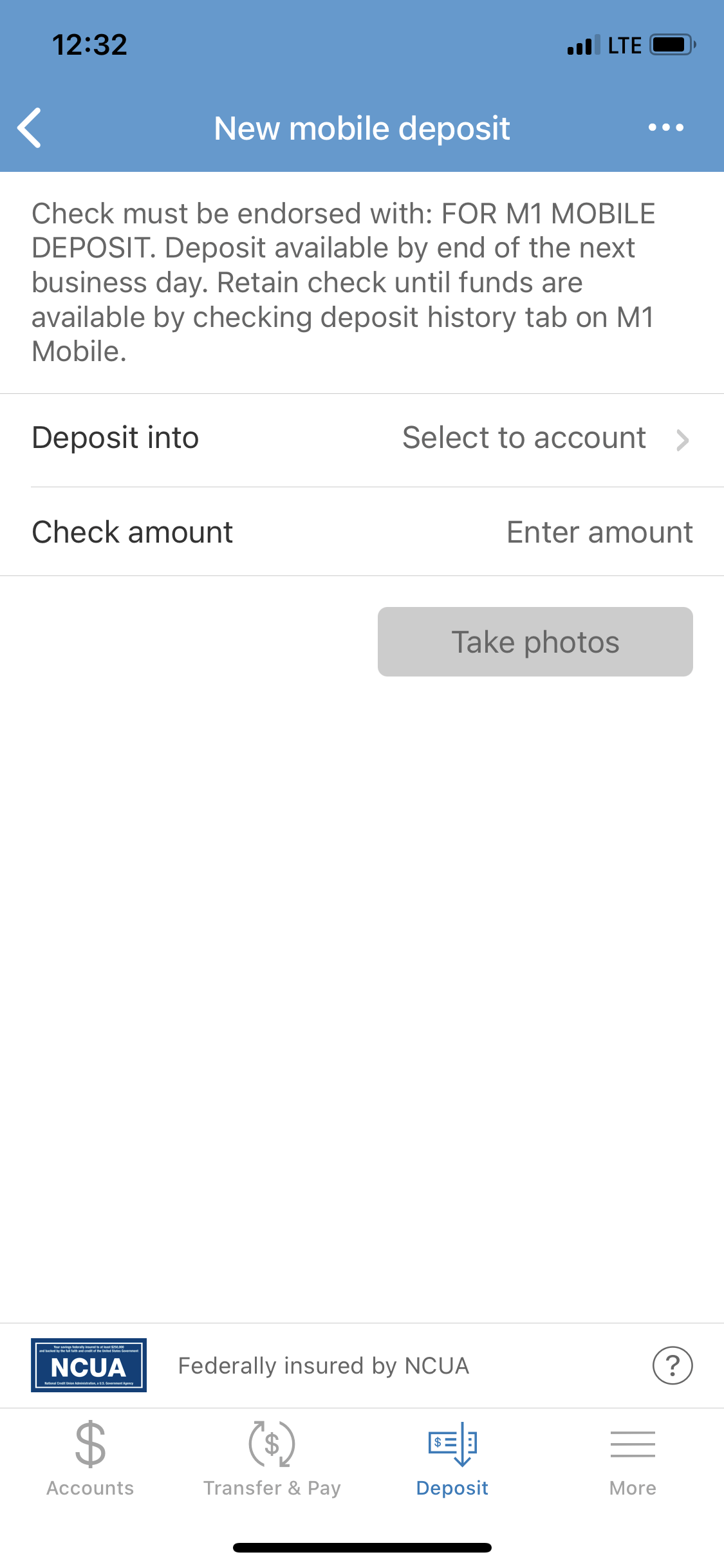 New mobile deposit image